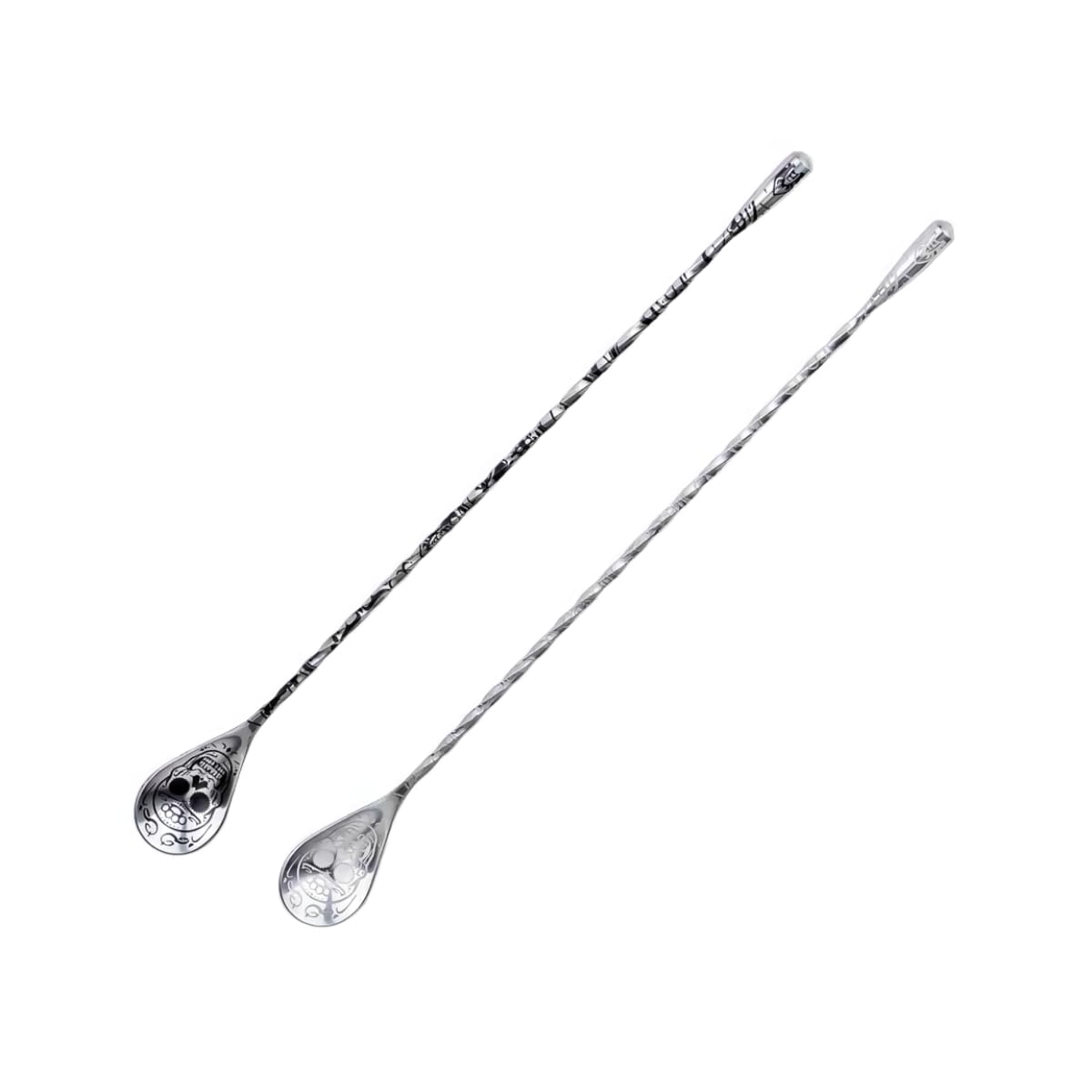 Teardrop Twisted Stem Bar Spoon engraved Teardrop Twisted Stem Bar Spoon engraved