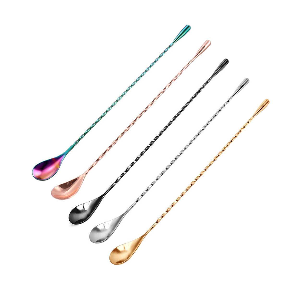 Teardrop Twisted Stem Bar Spoon plating Teardrop Twisted Stem Bar Spoon plating