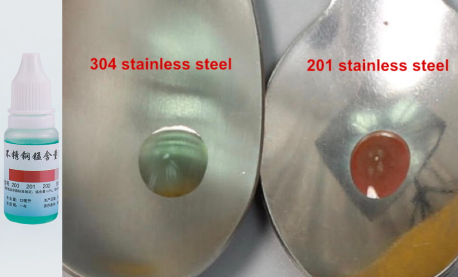 how to distinguish between 304 and 210 stainless steel