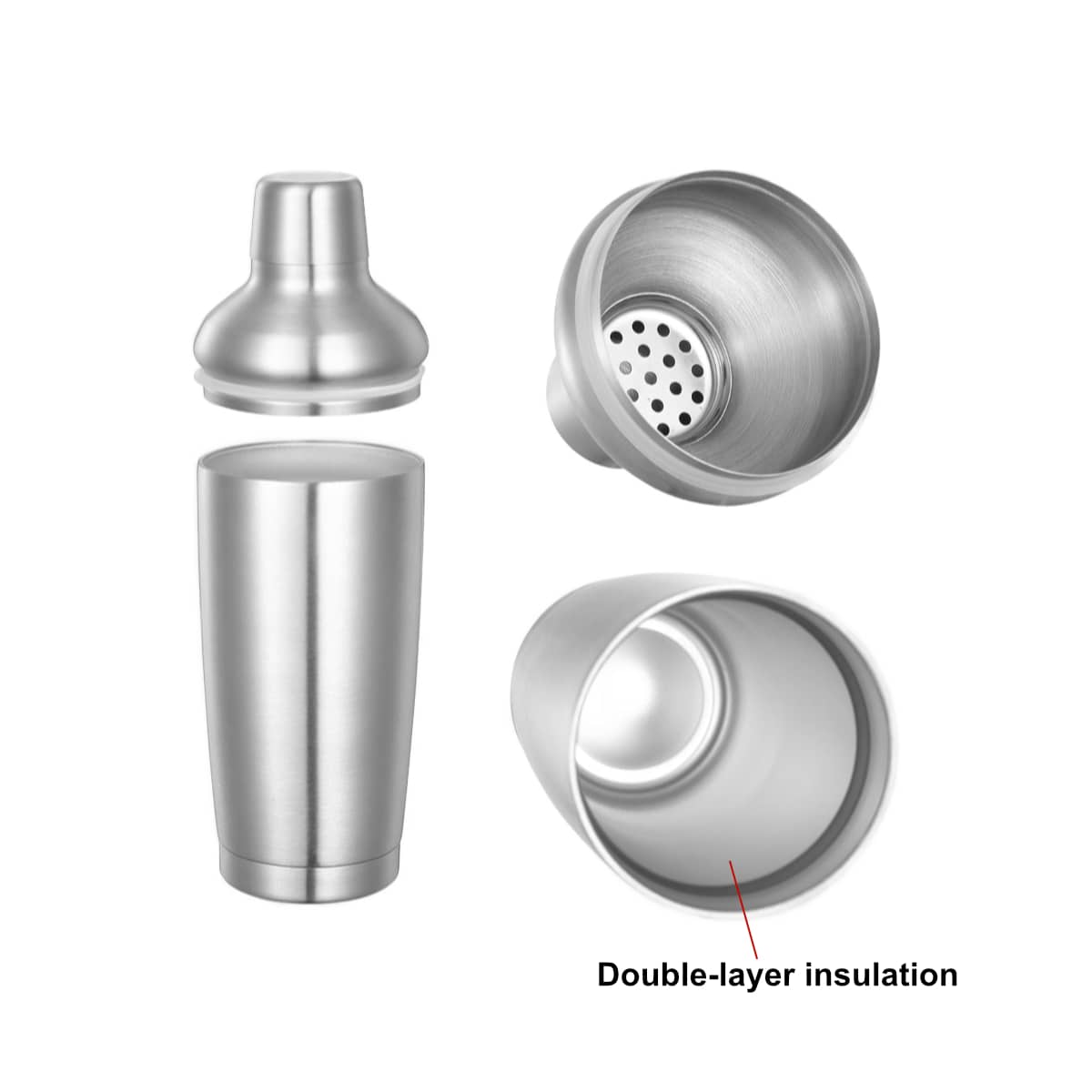 Double Layer Insulation Shaker with Built-in Strainer details1 Double Layer Insulation Shaker with Built-in Strainer details1