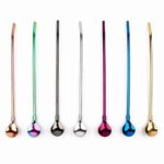 drinking straw handle spoon custom color wholesale supplier