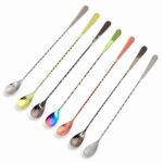 Flat Tip Twisted Stem Mixing Spoon plating