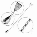Strainer Tip Twisted Stem Mixing Spoon details1