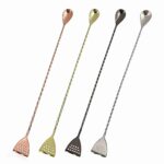 Strainer Tip Twisted Stem Mixing Spoon plating