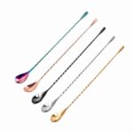 Teardrop Twisted Stem Mixing Spoon plating