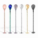 Twisted Stem Mixing Spoon With Disk plating