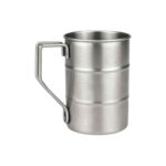 Barrel Shaped Camping Mug Supplier - Premium 304 Stainless Steel Barrel Mug with Fixed Handle