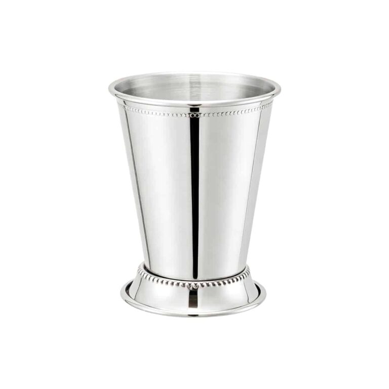 Beaded Trim Mint Julep Cup Supplier - Stainless Steel Mint Julep Cup with Elegant Beaded Trim
