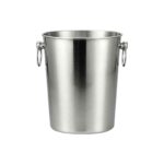 Classic Ring Handle Ice Bucket Supplier - Stainless Steel Ice Bucket with Swivel Ring Handles and Tapered Body