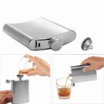classic stainless steel hip flask for bar and restaurant use