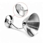 Curved Stem Martini Glass Shown Flat - Detail of S-Curved Stem and Weighted Base