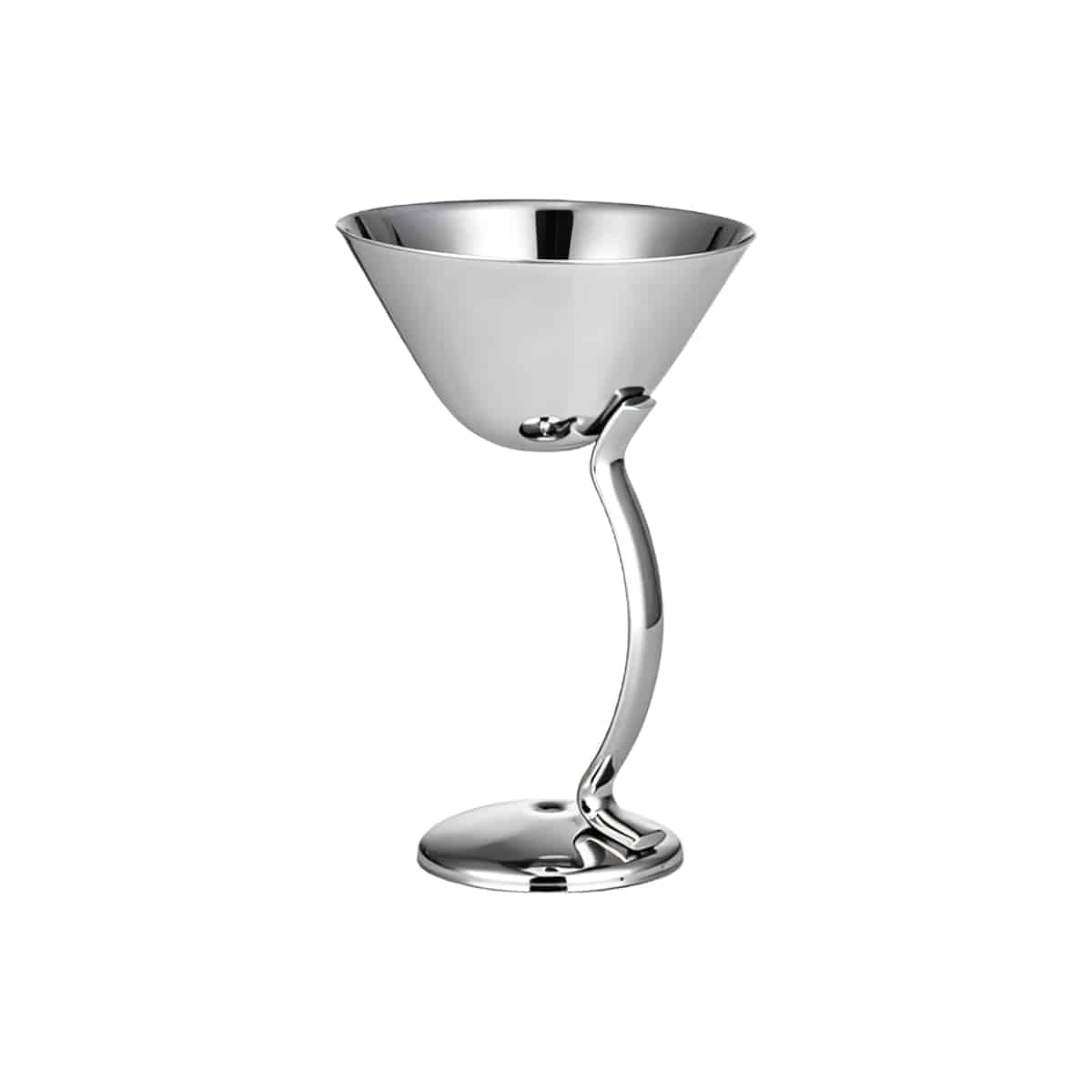 Curved Stem Martini Glass