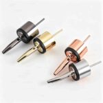 Cylindrical Wine Pourer in Mirror Polish, Rose Gold Plated and Gold Plated Finishes - Stainless Steel Wine Pourer Color Options