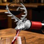 Deer Head Wine Pourer Used for Elegant Wine Service in Luxury Lodge or Steakhouse