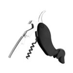 Dog Shaped Bottle Opener Opened - Detail of Stainless Steel Spiral, Lever and Foil Cutter