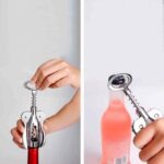 Professional Wine Service with Dual Lever Stainless Steel Bottle Opener at High-End Bar