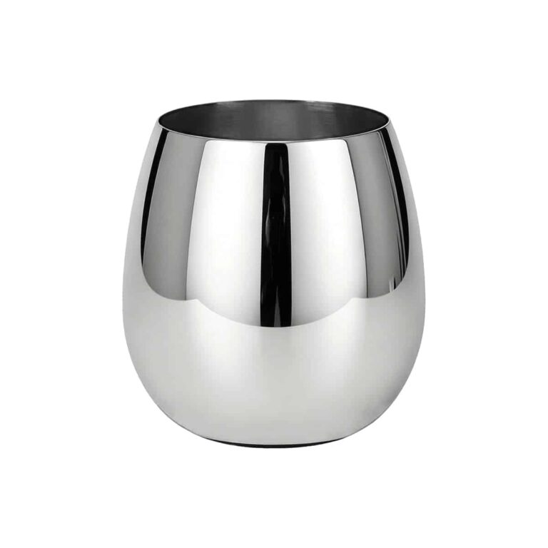 Egg Shaped Beverage Chiller Supplier - Stainless Steel Rounded Wine Chiller with Mirror Finish