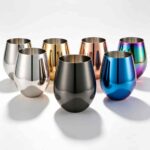 Egg Shaped Stainless Steel Tumbler in Mirror Polish, Rose Gold Plated and Gold Plated Finishes - Stainless Steel Stemless Tumbler Color Options