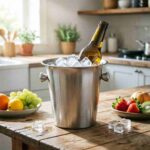 Professional Service with Flared Open Top Stainless Steel Beverage Chiller at High-Volume Event