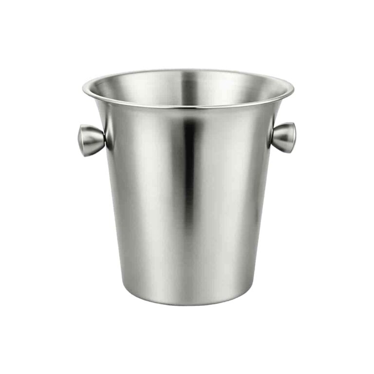 Flared Open Top Beverage Chiller Supplier - Stainless Steel Chiller with Wide Flared Rim and Semi-Sphere Handles