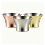 Flared Rim Beverage Cooling Tub in Mirror Polish, Rose Gold Plated and Gold Plated Finishes - Stainless Steel Cooling Tub Color Options