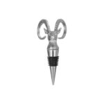 Goat Head Wine Stopper Supplier - Sculptural Ibex Goat Head Wine Stopper with Spiraled Horns