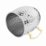hammered mule mug texture stainless steel detail