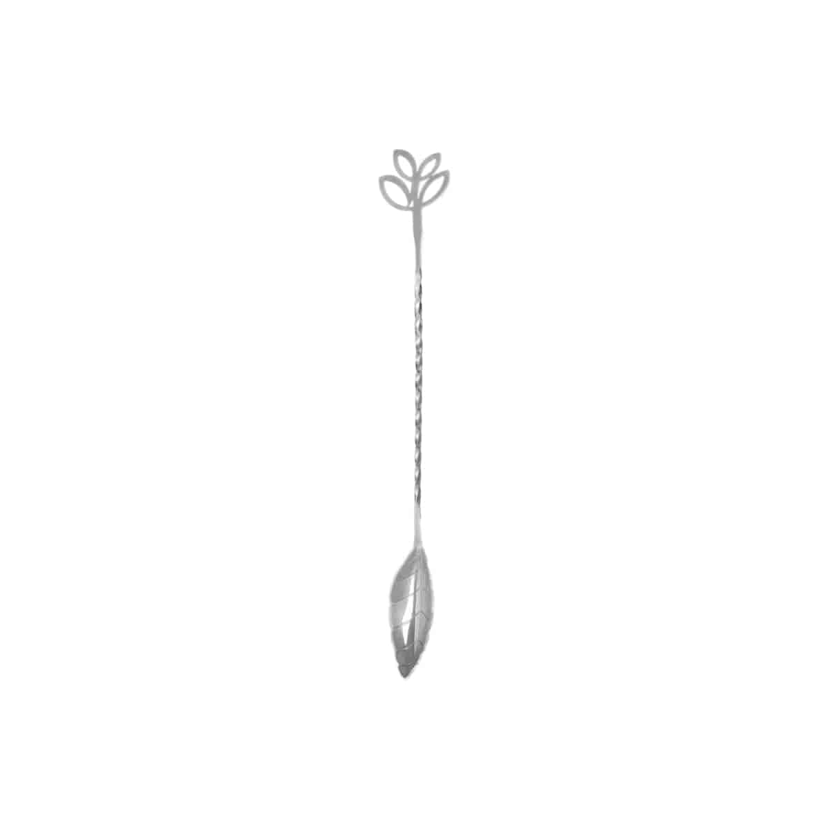 Leaf Shaped Twisted Stem Mixing Spoon