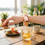 Portable Bracelet Hip Flask Worn on Wrist at Music Festival or Fashion Event