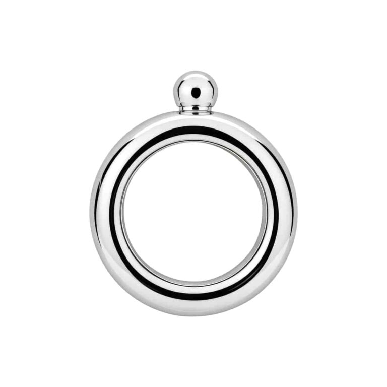 Portable Bracelet Hip Flask Supplier - Wearable Hollow-Ring Stainless Steel Hip Flask with Mirror Finish