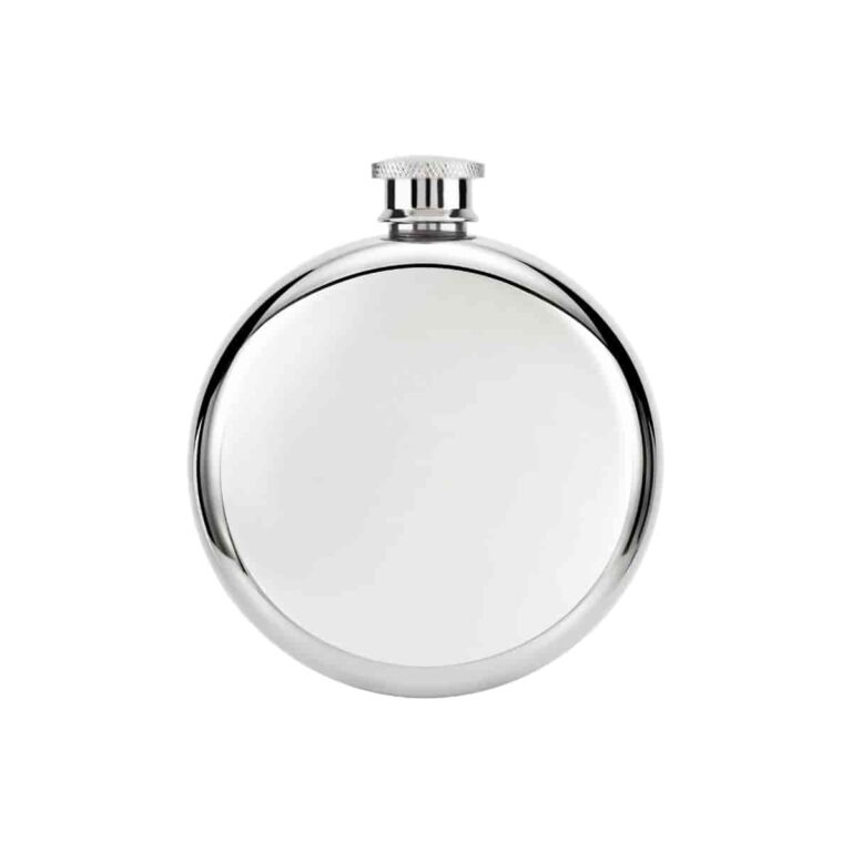 Portable Round Hip Flask Supplier - Sleek Circular Stainless Steel Hip Flask with Mirror Finish