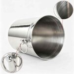 Ribbed Ice Bucket with Ring Handles - Close-up of Triple Ribbed Body and Reinforced Swivel Ring Handles
