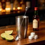 Precision Mixing with Skull Tip Twisted Stem Stainless Steel Swizzle Spoon in Professional Mixology