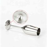 Slim Line Champagne Flute Shown Flat - Detail of Elongated Slender Bowl and Weighted Base