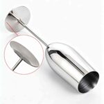 Slim Stemmed Champagne Flute Shown Flat - Detail of Elongated Slender Bowl and Weighted Stem