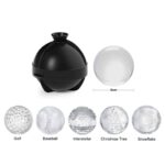 6cm Sphere Silicone Ice Ball Mold - Golf Ball, Christmas Tree and Snowflake Designs