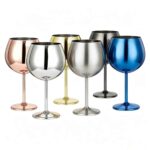 Stainless Steel Balloon Wine Goblet in Mirror Polish, Rose Gold Plated and Gold Plated Finishes - Stainless Steel Balloon Wine Goblet Color Options
