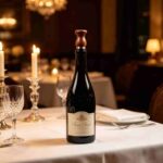 Walnut Steel Wine Stopper Used for Airtight Sealing of Open Wine Bottles in Luxury Tasting Room