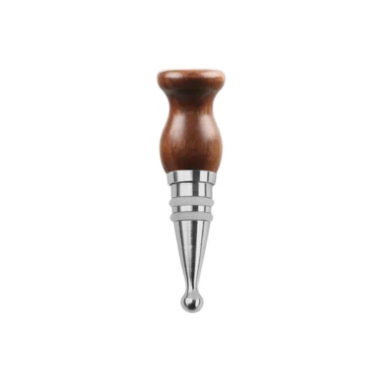 Walnut Steel Wine Stopper Supplier - Premium Walnut Wood Handle with Stainless Steel Tapered Base