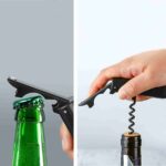 Wine Bottle Shaped Corkscrew Used for Opening Wine at Premium Winery Tasting Event