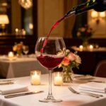 Using Wine Pourer and Stopper for Smooth Drip-Free Wine Service in Professional Restaurant