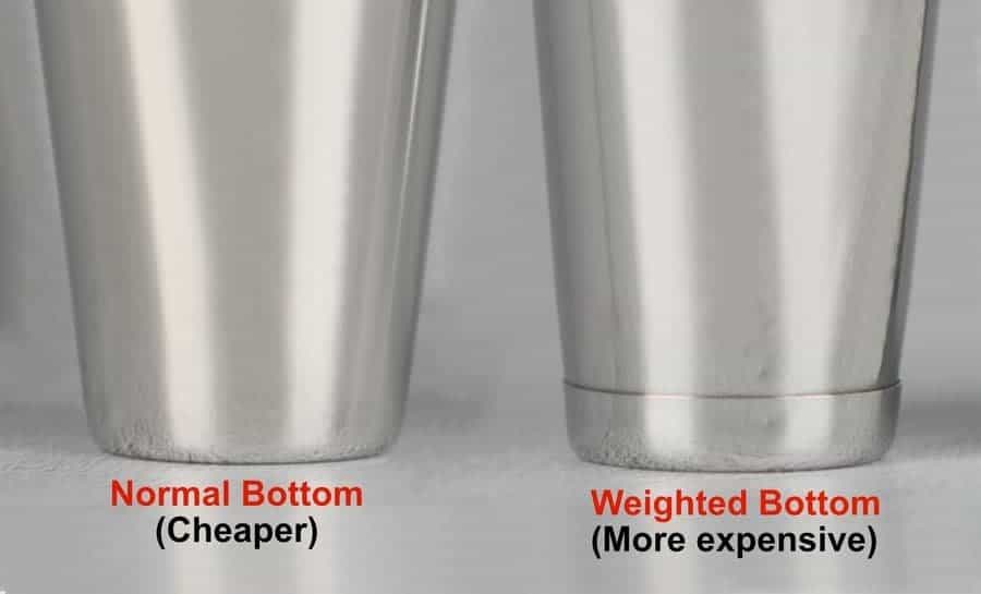 boston cocktail shaker with different bottom professional bar tool set stainless steel