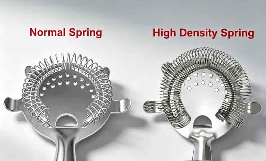 hawthorne strainer standard spring vs high density spring comparison cocktail strainer filter