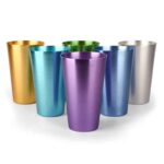 Aluminum Conical Drinking Cup in Multiple Colors - Silver, Gold, Black, Red and Blue Anodized Finishes
