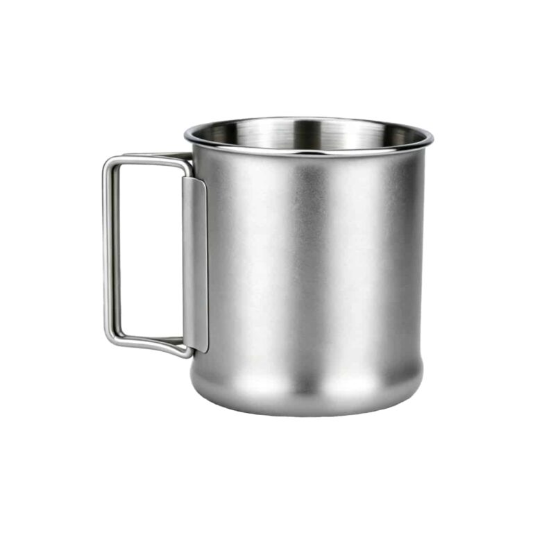 Folding Handle Camping Cup Supplier - Premium 304 Stainless Steel Mug with Foldable Handles