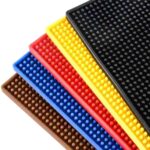 Single End Long Bar Mat in Black, Blue, Brown and Yellow Colors - Rubber Bar Mat Color Options