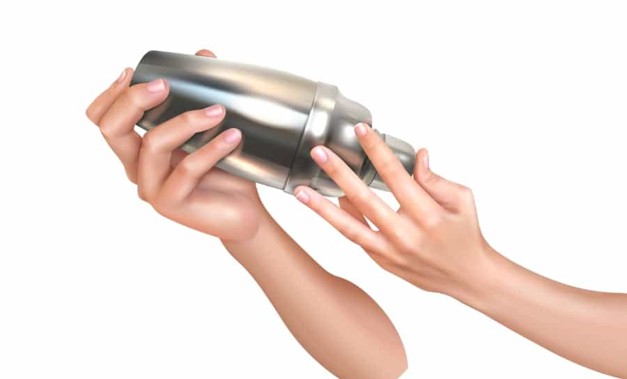 How to Use a Cocktail Shaker: Step-by-Step Guide for Every Shaker Type 6 proper cocktail shaking technique two handed grip motion bartender stainless steel shaker