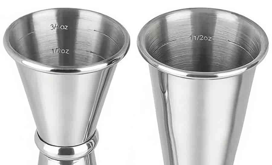 jigger measurement markings internal etched stainless steel cocktail measuring tool precision
