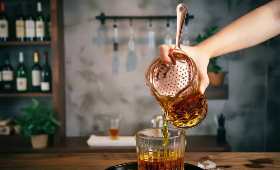 julep strainer mixing glass craft cocktail bar