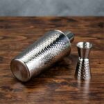 Elegant Hammered Stainless Steel Shaker Set in Luxury Bar and Mixology Service